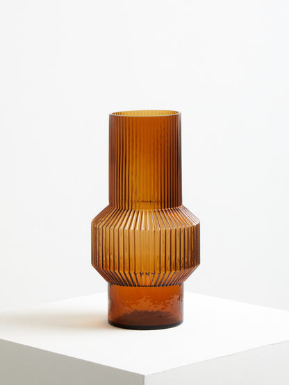 Benka Large Brown Glass Vase