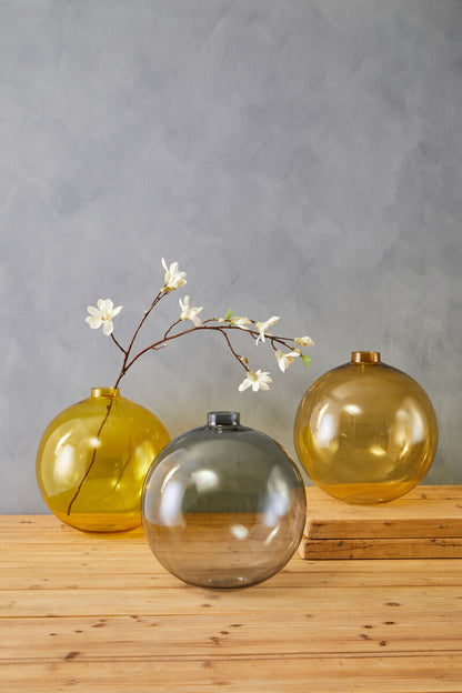 Bree Amber Glass Vase