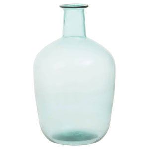 Blue Small Bottle Neck Recycled Glass Vase | Bexley