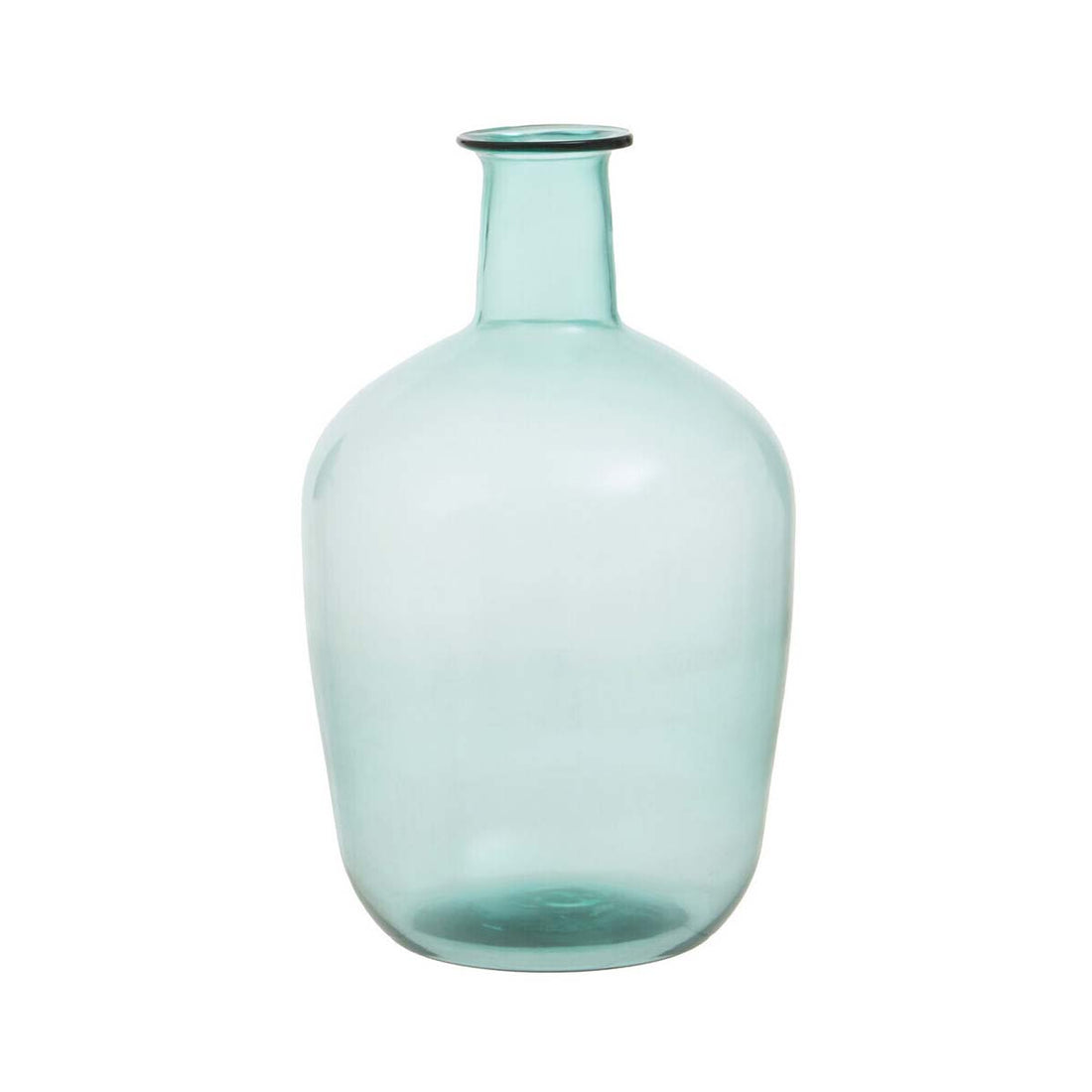 Bexley Blue Small Bottle Neck Recycled Glass Vase