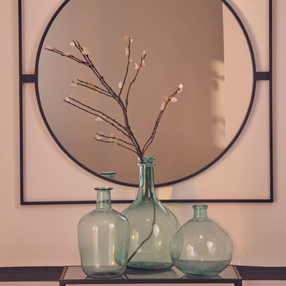 Bexley Blue Small Bottle Neck Recycled Glass Vase