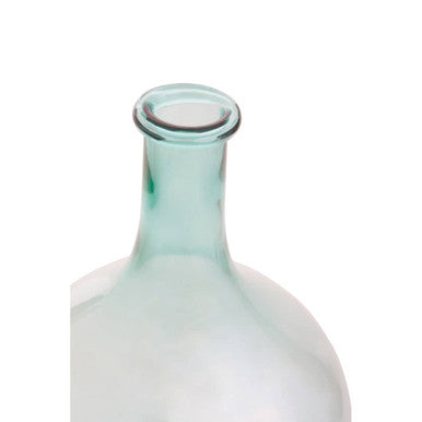 Bexley Blue Large Bottle Neck Recycled Glass Vase - Image 8