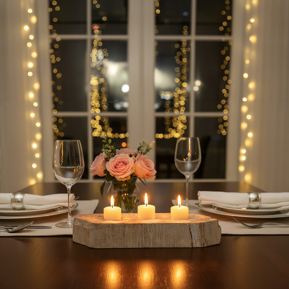 Relic Petrified Wood 3 Tealight Holder