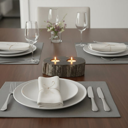 Relic Petrified Wood 2 Tealight Holder