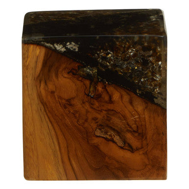 Sakra Teak Wood and Resin Sculpture