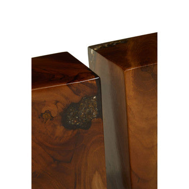 Sakra Set Of 2 Teak Wood Bookends - Image 4