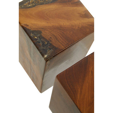 Sakra Set Of 2 Teak Wood Bookends