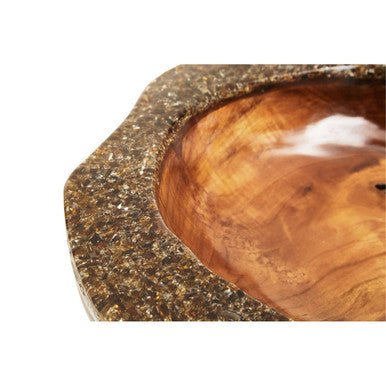 Sakra Teak Wood and Resin Bowl - Image 5