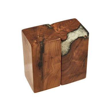 Sakra Set Of 2 Teak and Resin Bookends - Image 3