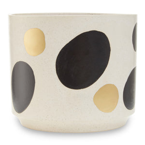 Yuri White And Gold Spotted Planter