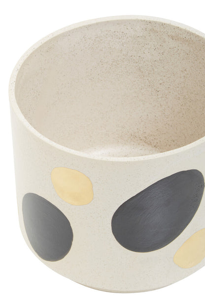 Yuri White And Gold Spotted Planter