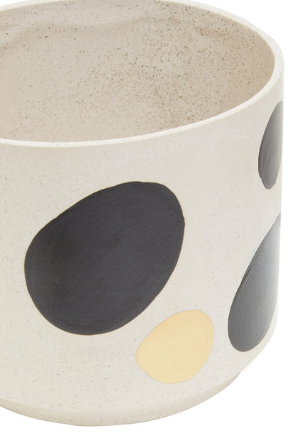 Yuri White And Gold Spotted Planter