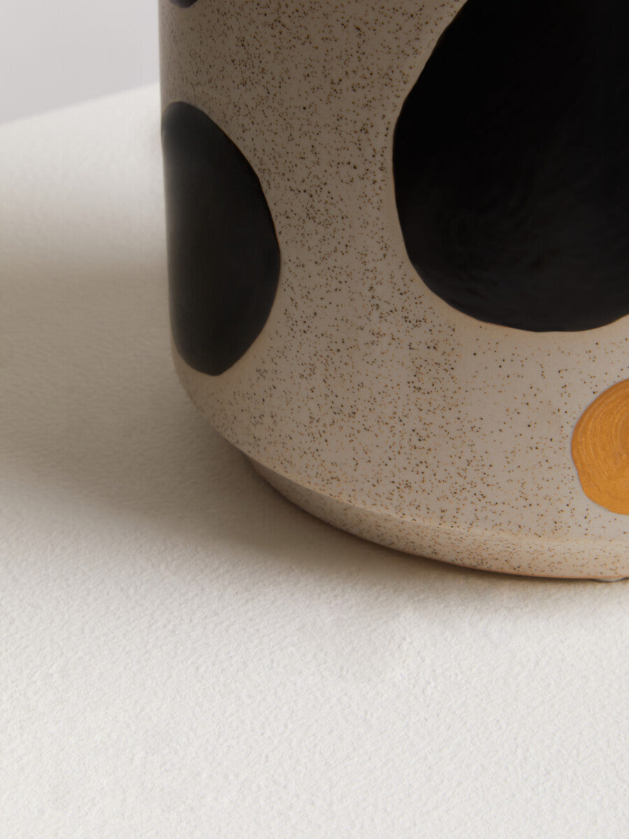 Yuri White And Gold Spotted Planter