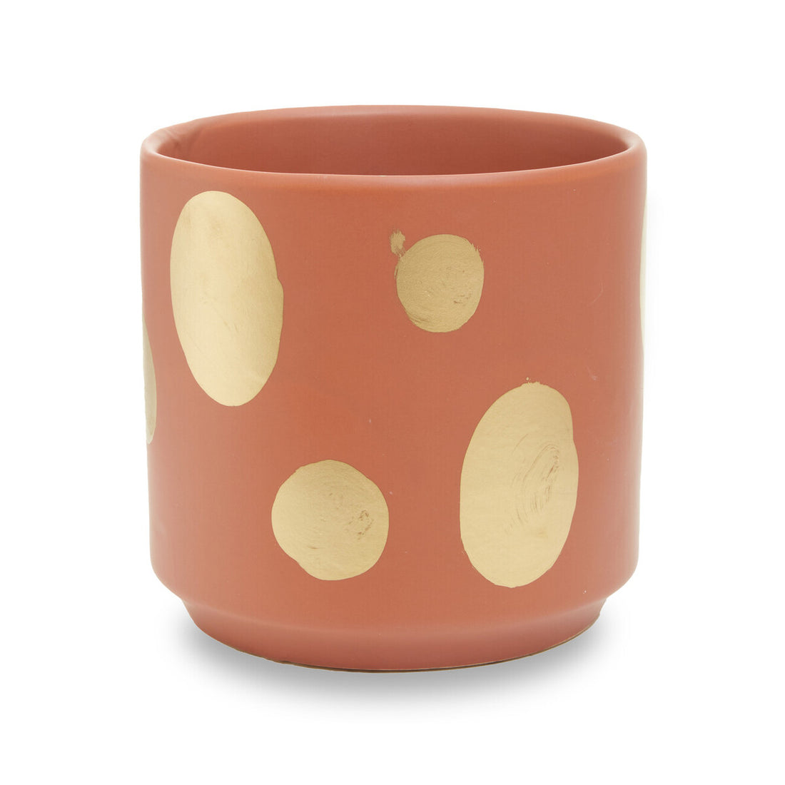 Yuri Small Terracotta Gold Spotted Planter