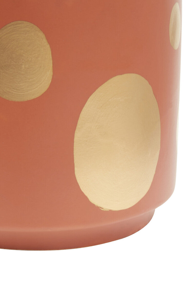 Yuri Large Terracotta Gold Spotted Planter