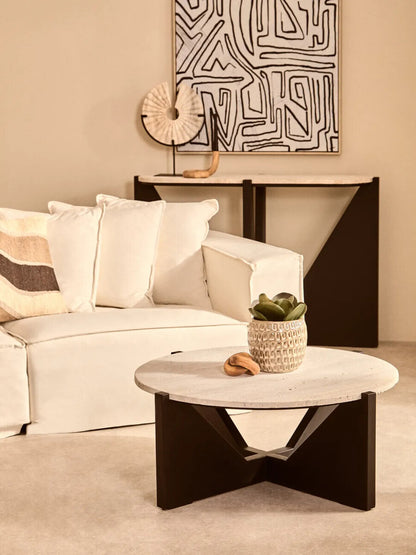 Yana Large Cream Textured Ceramic Planter