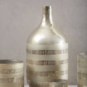 Glass Vase in Silver and Copper | Briella