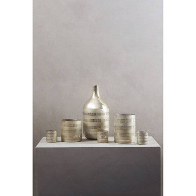 Briella Glass Vase in Silver and Copper - Image 3