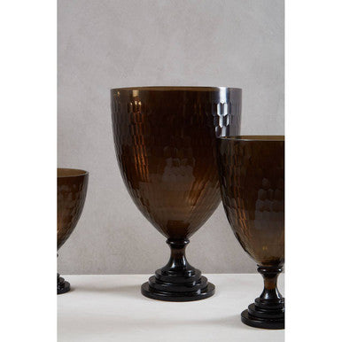 Cortina Large Honeycomb Glass Candle Holder