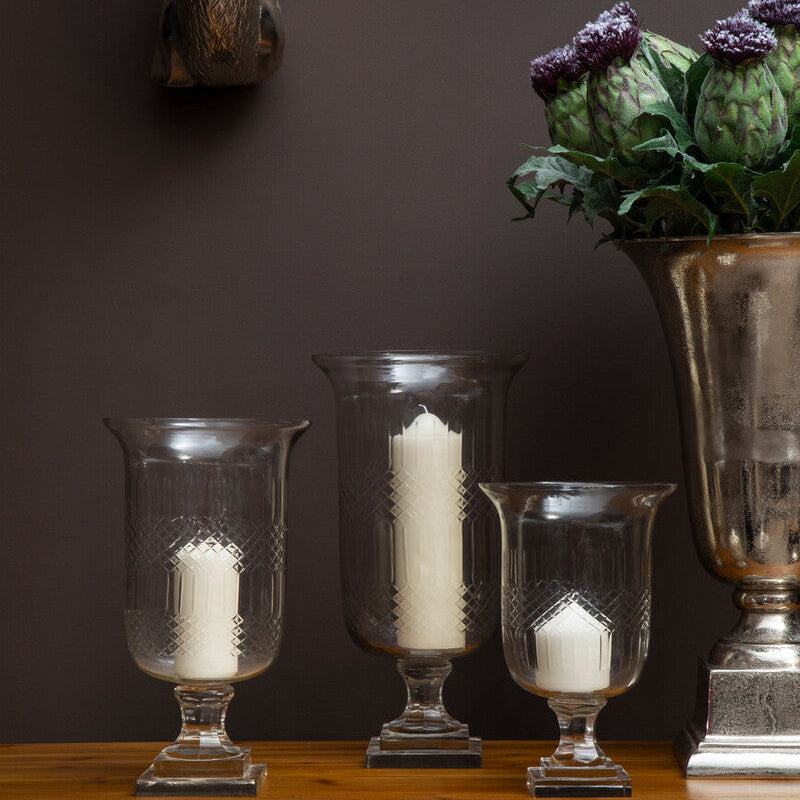 Cortina Small Diamond Cut Candle Holder