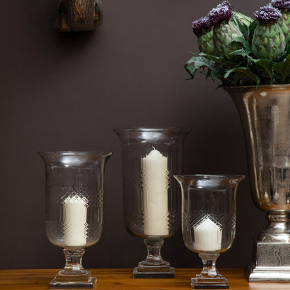 Cortina Small Diamond Cut Candle Holder