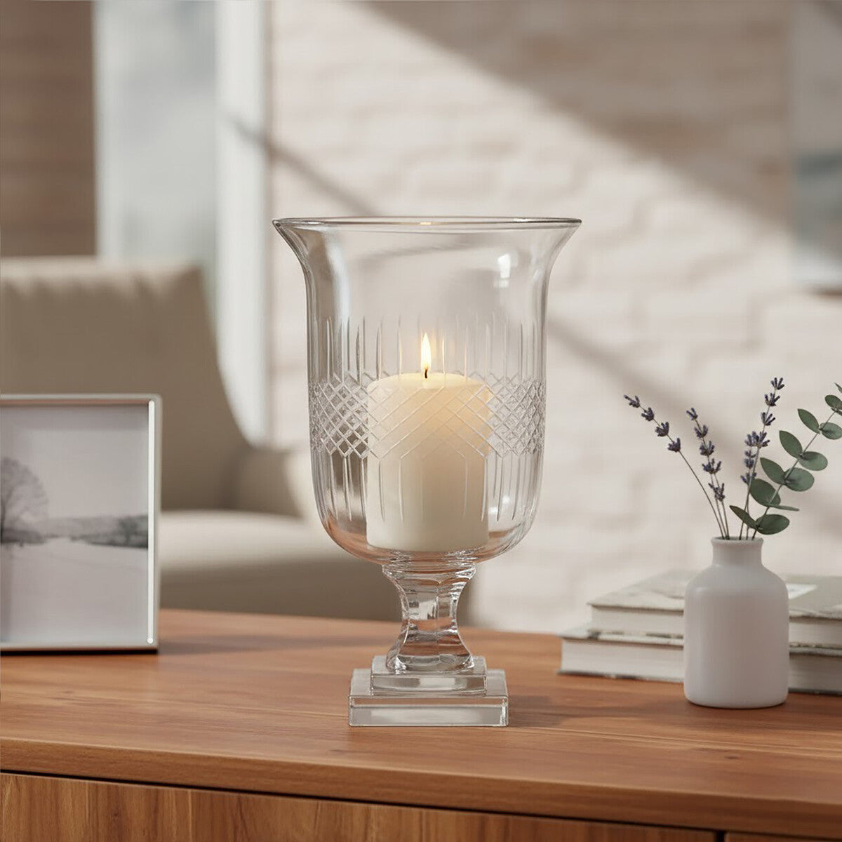 Cortina Small Diamond Cut Candle Holder - Image 12