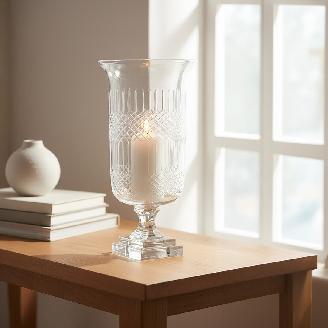 Cortina Large Diamond Cut Candle Holder