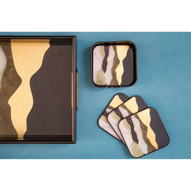 Celina Set Of Two Assorted Colour Rectangular Trays