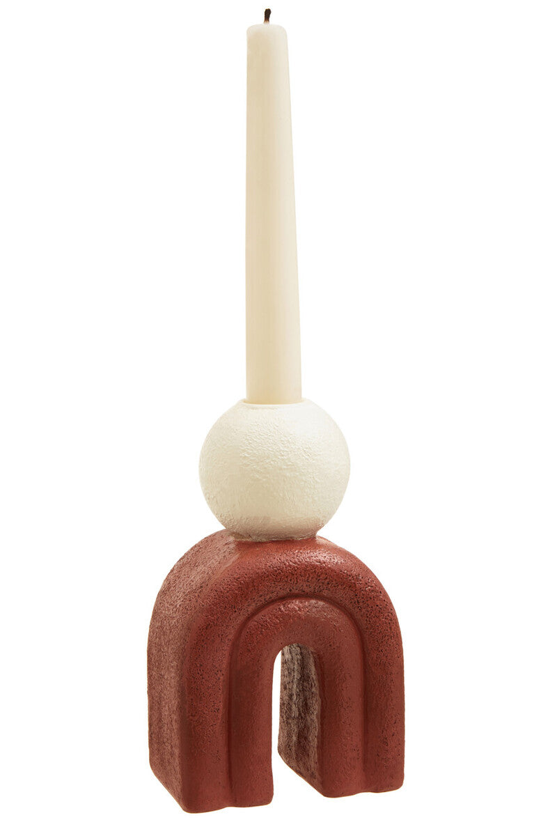 Utica Candle Holder With Red Base