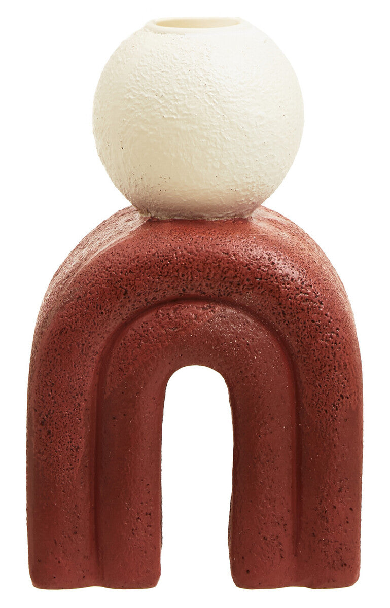 Utica Candle Holder With Red Base