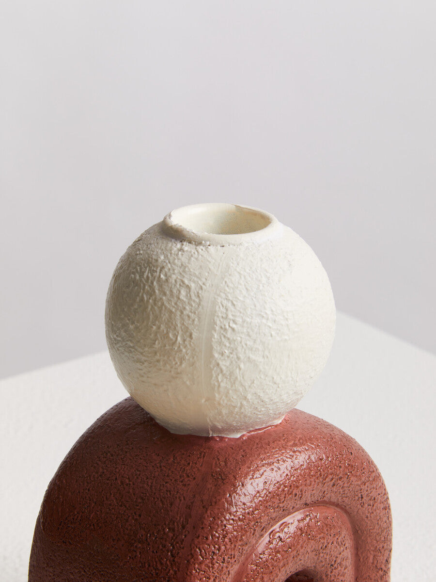 Utica Candle Holder With Red Base