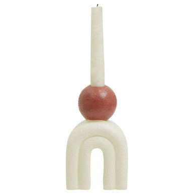 Utica Candle Holder With Cream Base