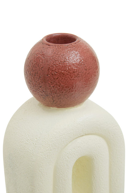 Utica Candle Holder With Cream Base