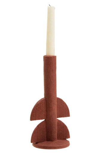 Utica Red Candle Holder
