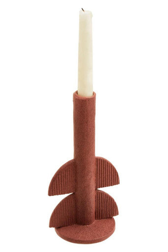 Utica Red Candle Holder