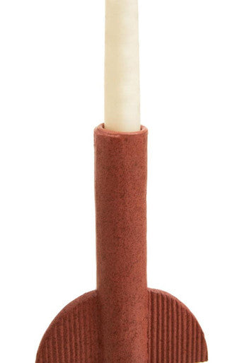 Utica Red Candle Holder