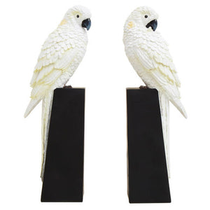 Set of Two Parrot Bookends | Boho