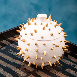 White and Gold Spikes Small Box | Picos