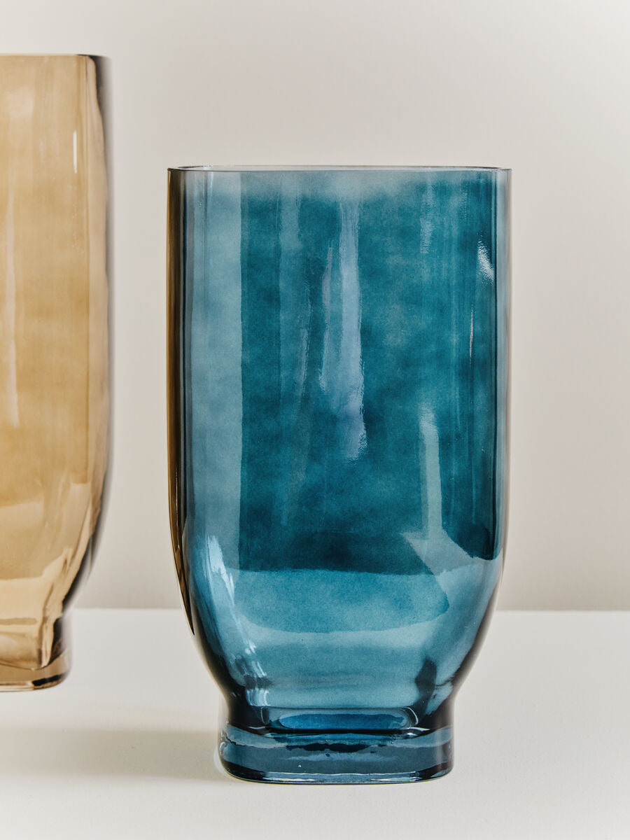 Emer Small Blue Glass Vase - Image 9