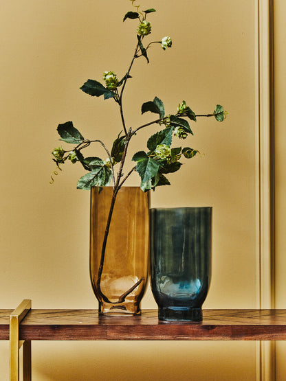 Emer Small Blue Glass Vase - Image 10