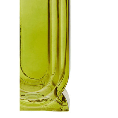 Edan Small Olive Green Glass Vase - Image 8