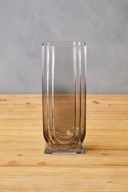 Edan Large Grey Ombre Glass Vase