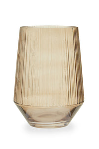 Esma Small Smoked Brown Glass Vase