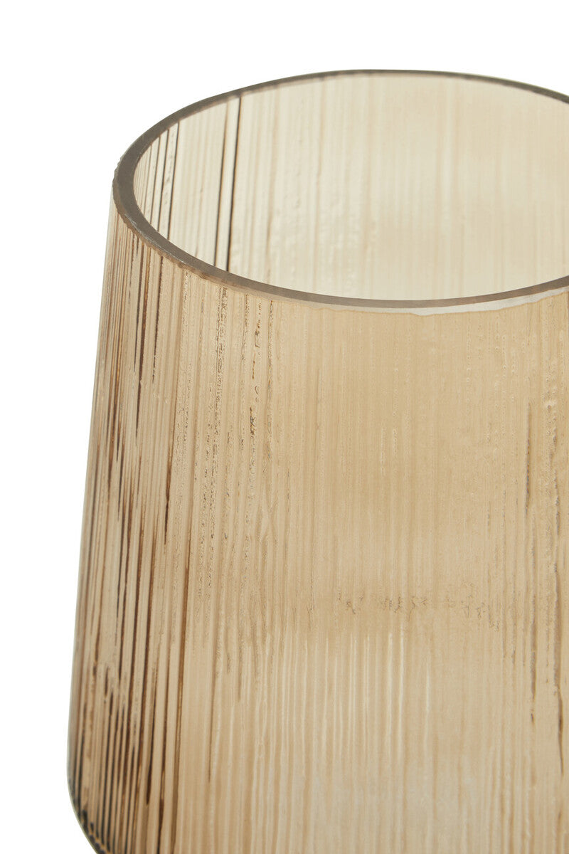 Esma Small Smoked Brown Glass Vase