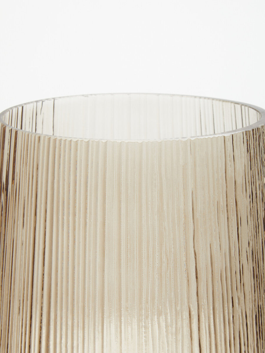 Esma Small Smoked Brown Glass Vase