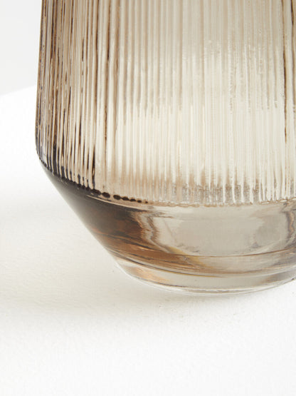Esma Small Smoked Brown Glass Vase