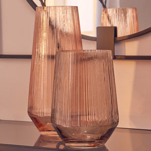 Esma Small Smoked Brown Glass Vase
