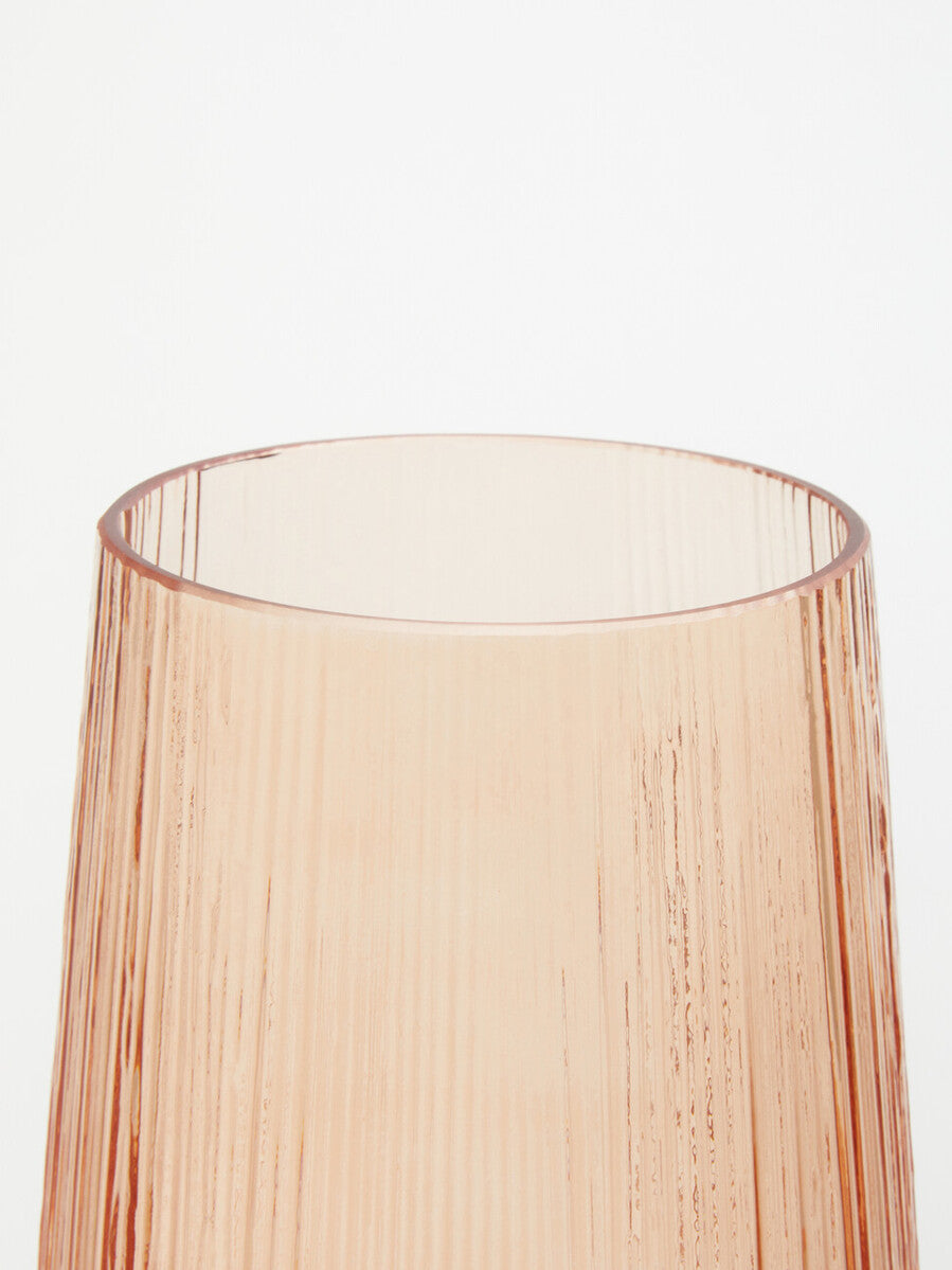 Esma Large Light Amber Glass Vase