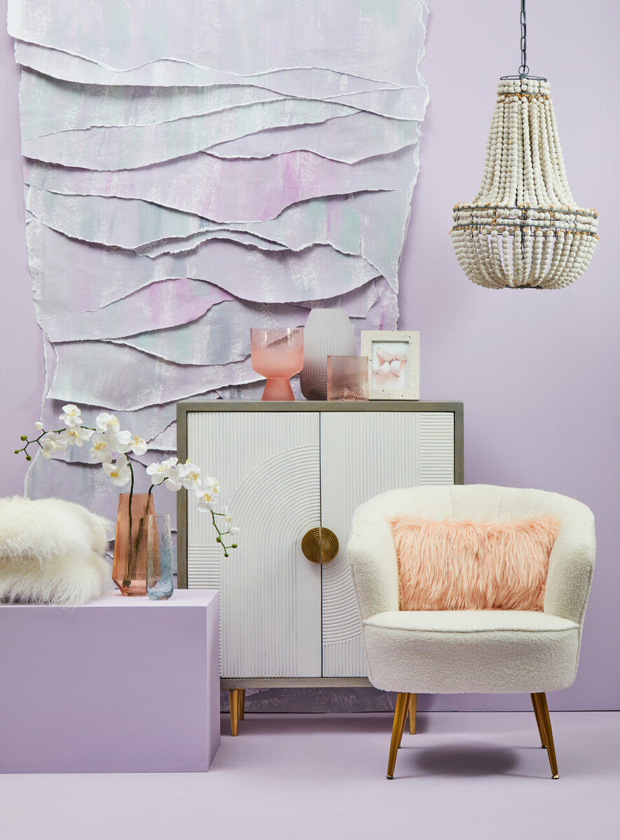 Esma Large Light Amber Glass Vase