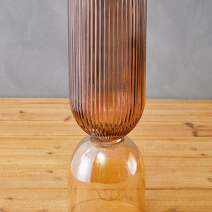 Large Amber and Brown Glass Vase | Esma